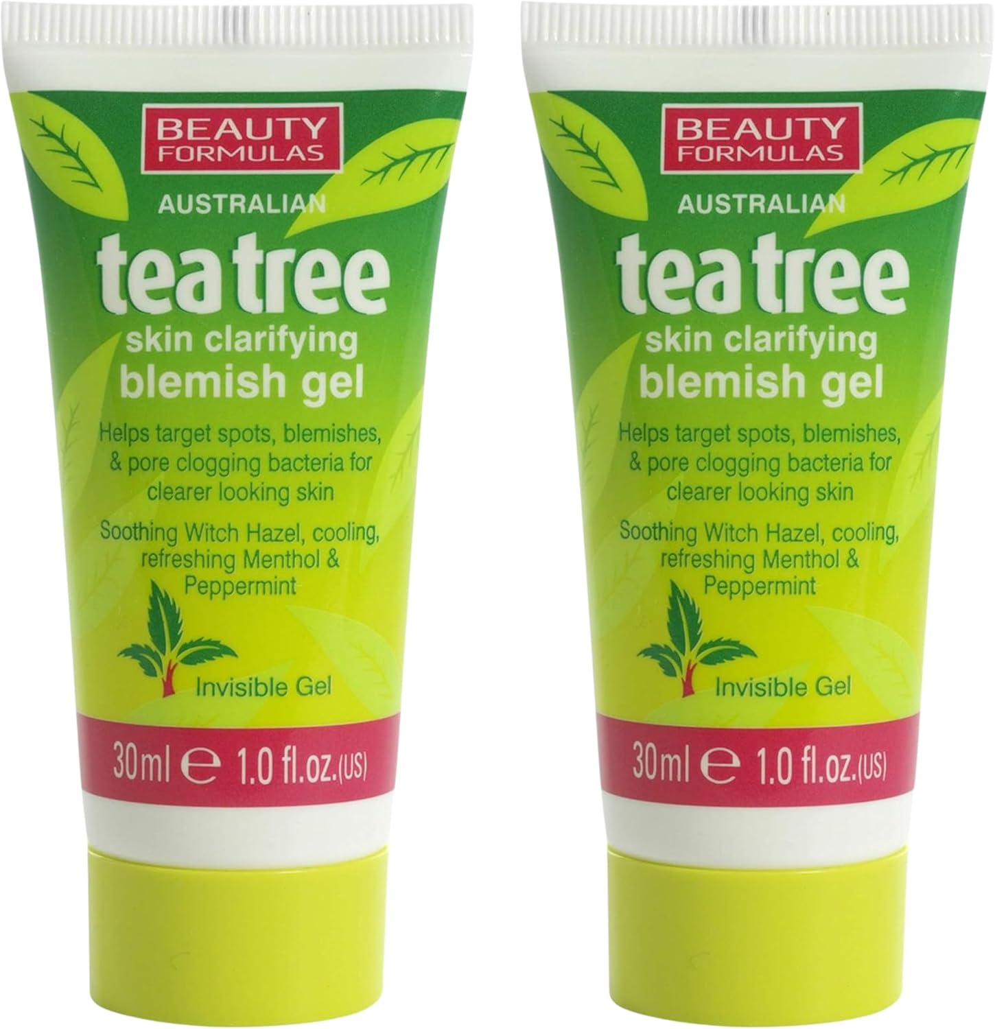 Australian Tea Tree Skin Clarifying Blemish Gel 30Ml (2 Pack) - Fast-Acting Acne Control Treatment For Clear Skin - Natural Anti-Blemish Cleanser With Tea Tree Oil