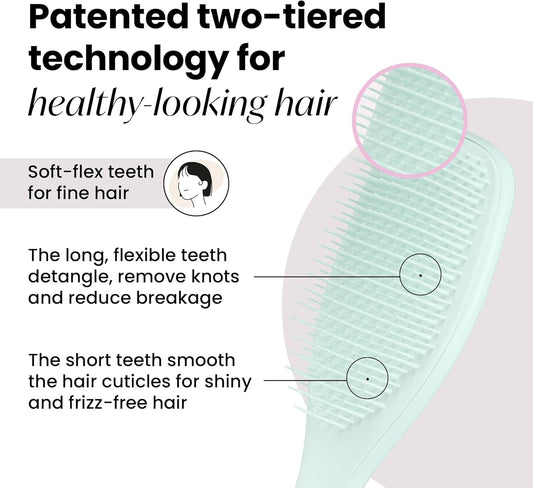 Tangle Teezer Ultimate Detangler Brush, Dry & Wet Hair Brush, Reduces Breakage For Colour-Treated, Fine, & Fragile Hair Types, Ice Blue