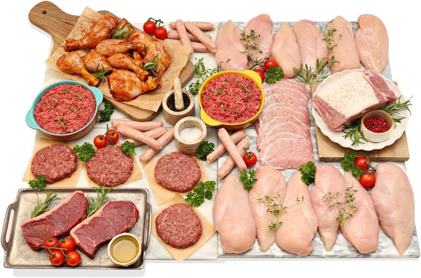 Musclefood 42-Meal Family Hamper | High Protein Meat Bundle (6.25Kg) | Lean Chicken, Beef, Pork | Bulk Meal Prep & Freezer Filler