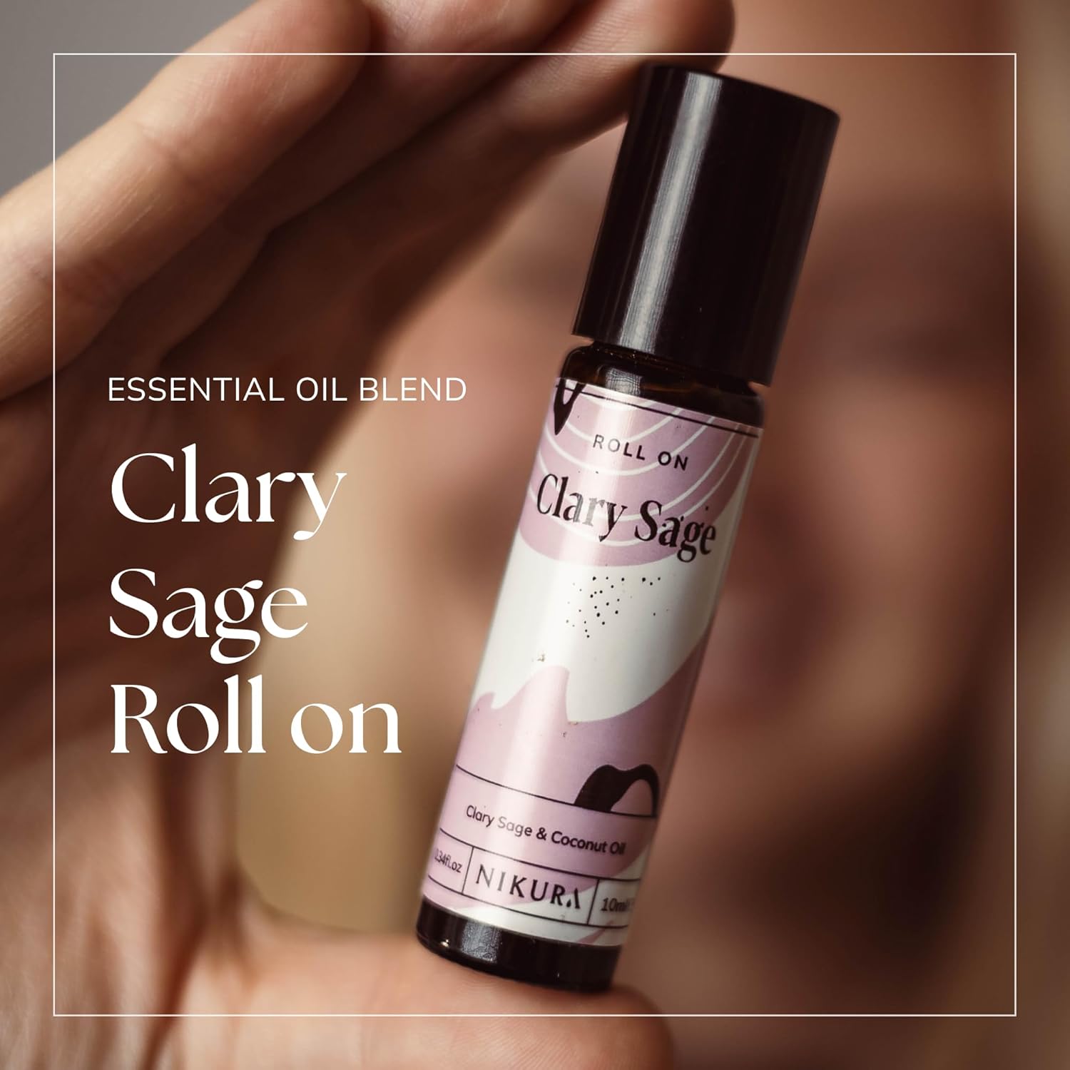 Nikura Clary Sage Roll On Essential Oil Blend - 10ml | for Sleep, Relaxing, Anxiety, Aromatherapy | Use on Skin, Temples, Pulse Points, Wrists, Neck : Amazon.co.uk: Stationery & Office Supplies