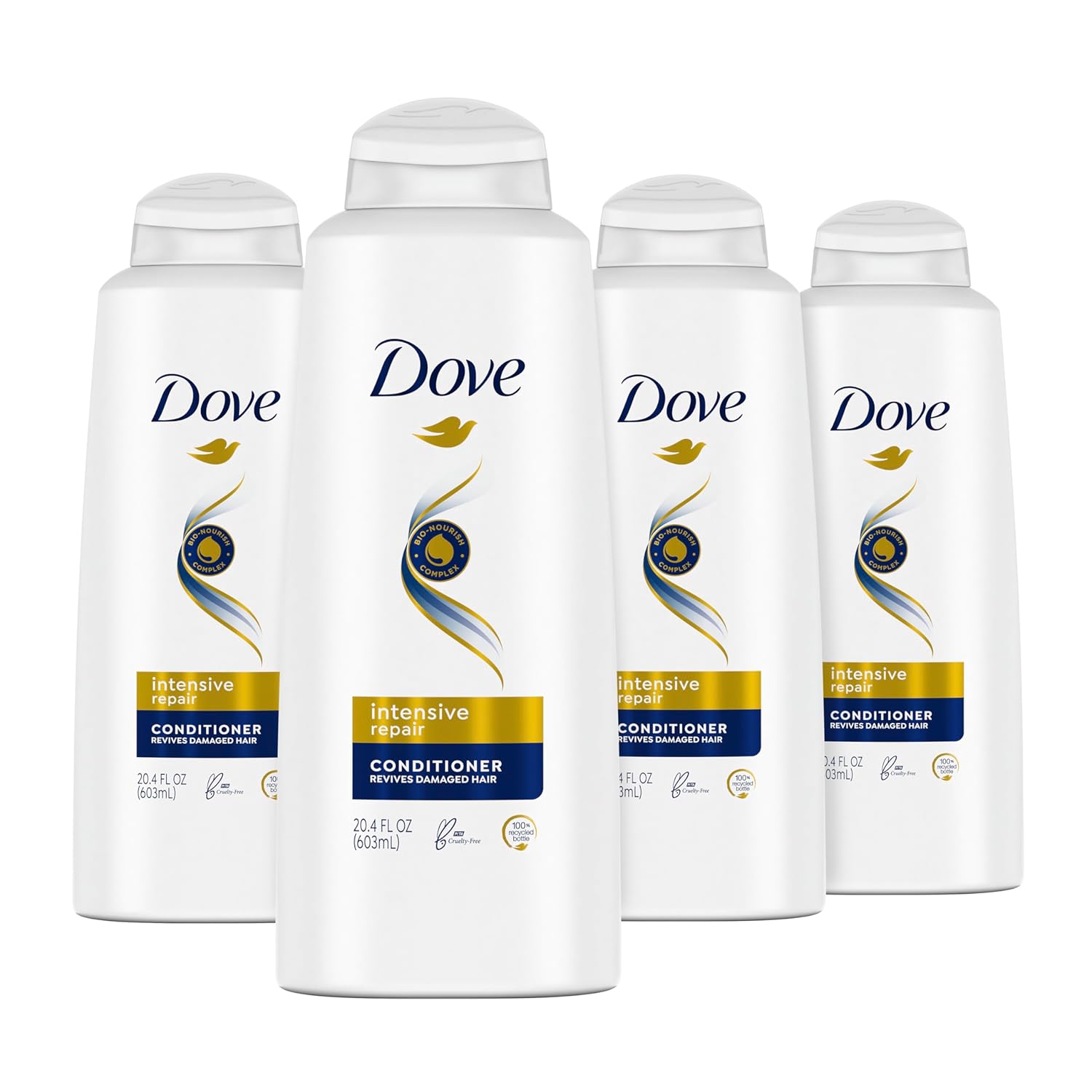 Dove Nutritive Solutions Strengthening Conditioner Intensive Repair 4 Count For Damaged Hair Deep Conditioner With Keratin Actives 20.4 Oz