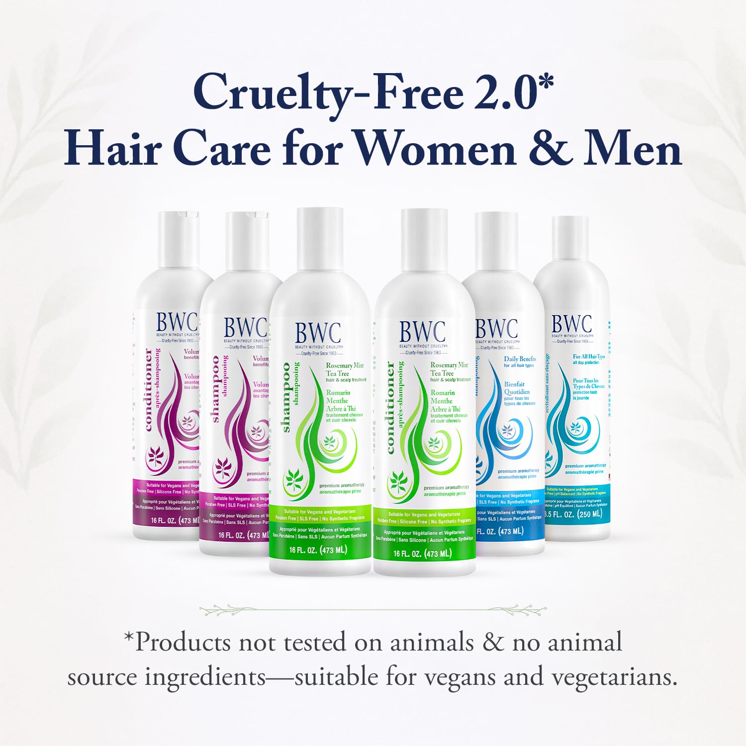 Beauty Without Cruelty Shampoo, Clarifying Rosemary Mint Tea Tree – Aromatherapy Hair & Scalp Treatment, Sls-Free, Vegan-Friendly & Cruelty-Free, 16 Oz