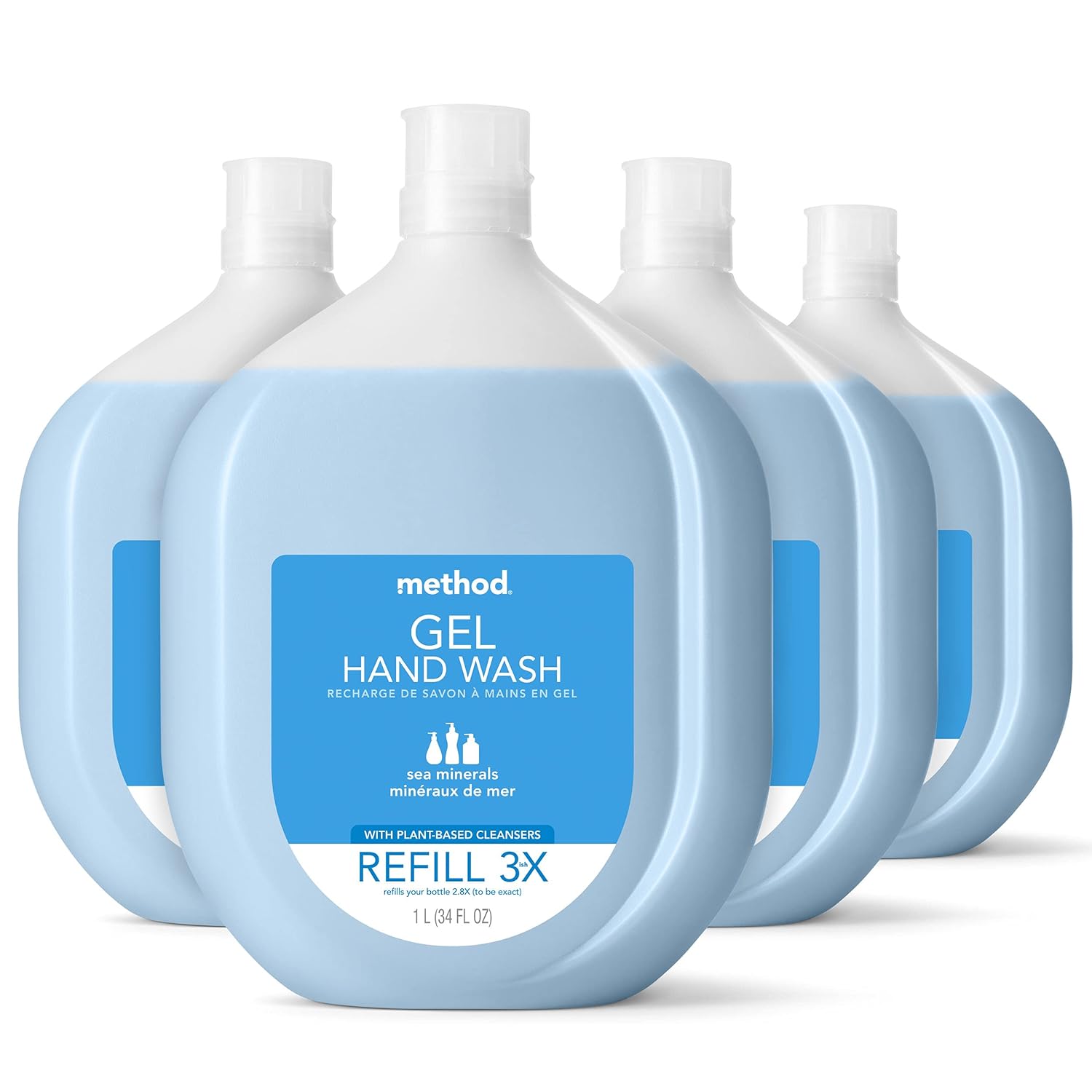 Method Gel Hand Soap Refill, Sea Minerals, Packaging May Vary, 34 Oz (Pack Of 4)