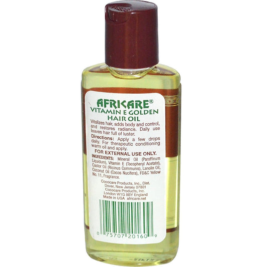 Cococare Africare®, Vitamin E Golden Hair Oil, 2 Fl Oz (60 Ml) : Beauty & Personal Care