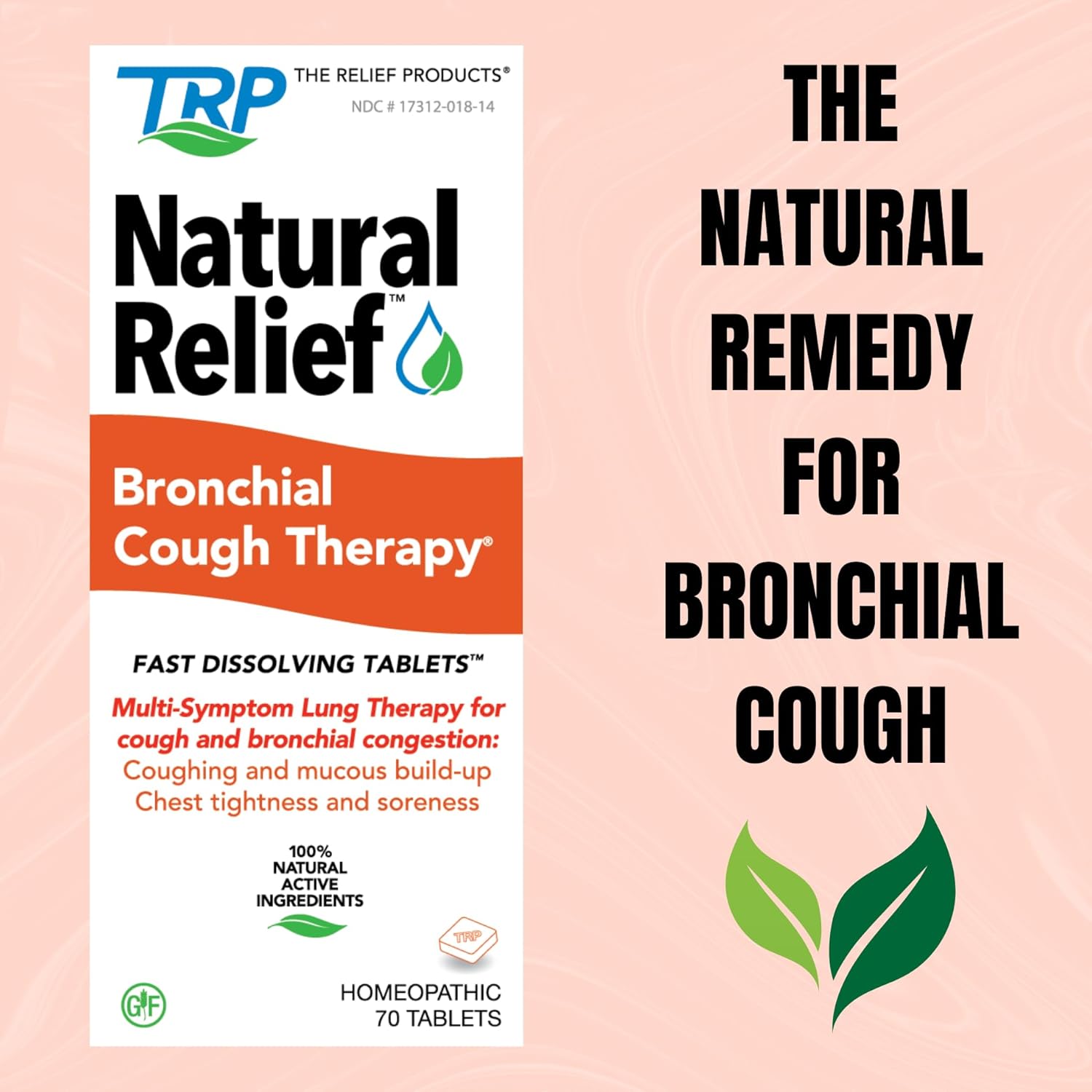 Buy The Relief Products Bronchial Cough Therapy Fast Dissolving Tablets - 100% Natural Active Ingredients - 70 Count On  Free Shipping On Qualified Orders