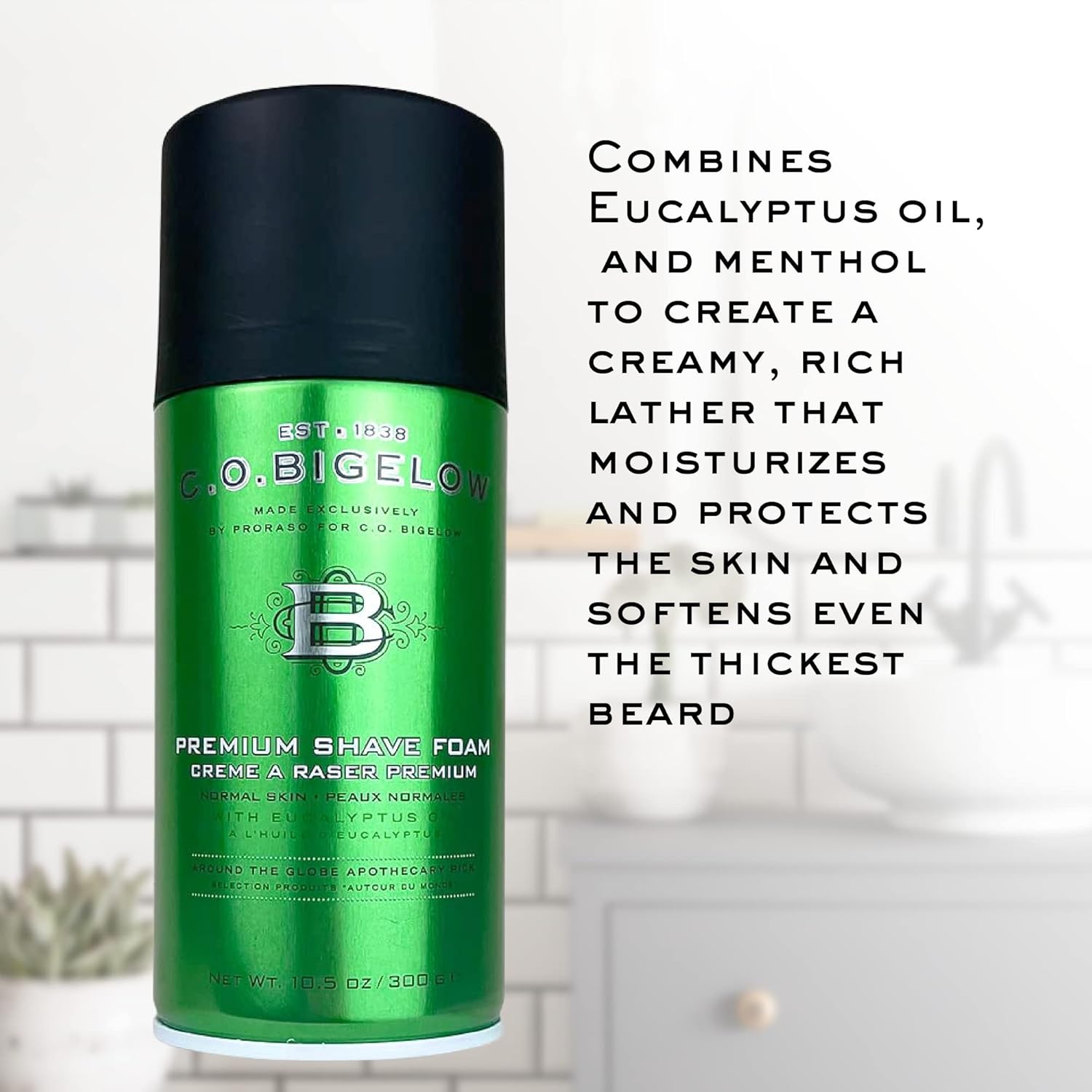 C.O. Bigelow Shaving Foam, 5.2 Oz Mens Shaving Cream, Shave Foam For Men With Eucalyptus Oil For Sensitive Skin & All Skin Types : Beauty & Personal Care