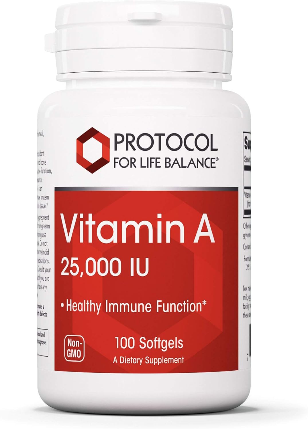 Protocol Vitamin A 25,000 IU - Eye, Retina, and Immune Health - 100 Softgels