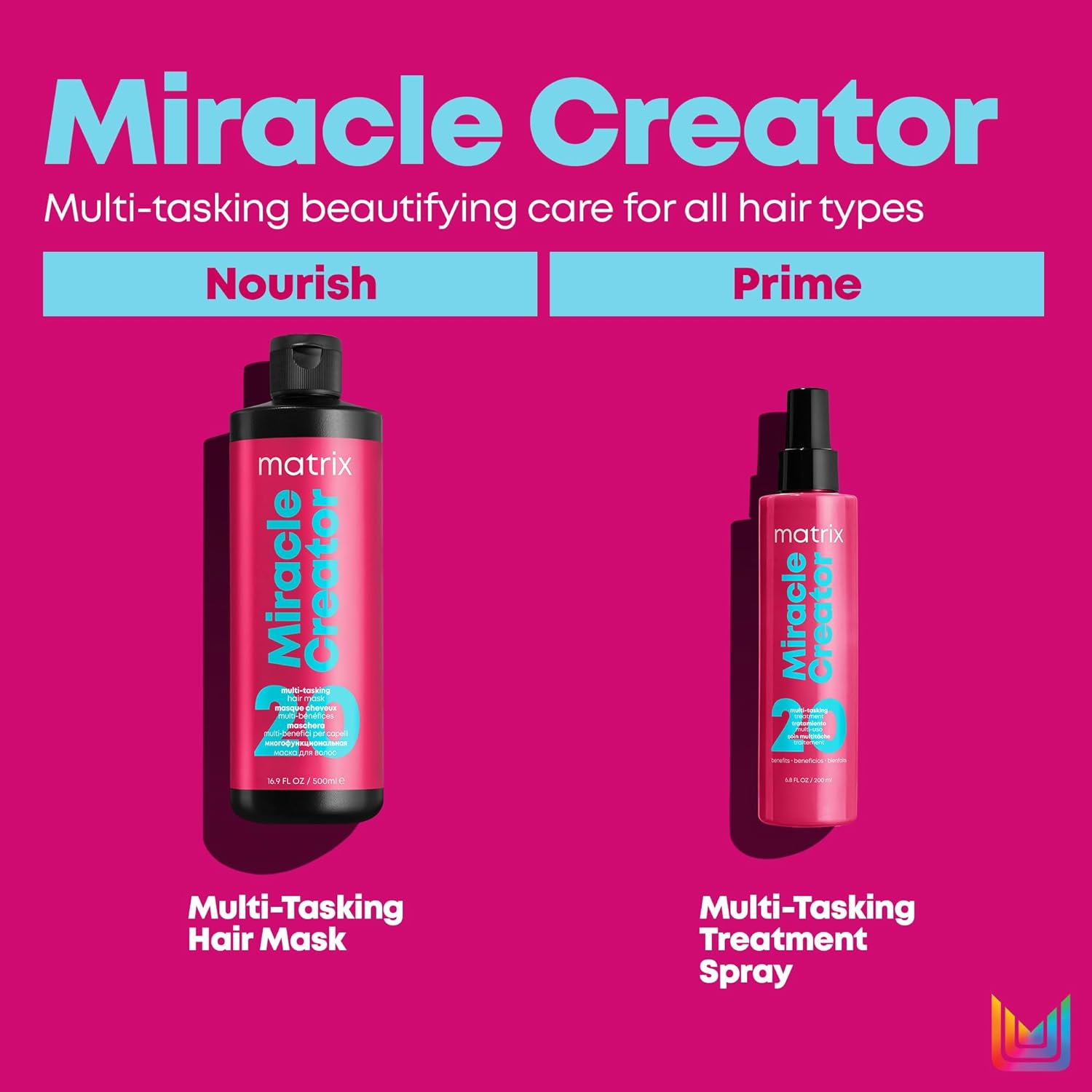 Matrix Miracle Creator Hair Mask | Moisturizing, Detangling, Frizz Control Treatment| Nourishes & Strengthens | Natural, Curly, Damaged Hair | Sulfate Free | Packaging May Vary | 16.9 Fl. Oz. : Beauty & Personal Care