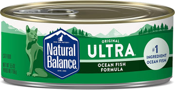 Natural Balance Ultra Premium Ocean Fish Cat Food | Wet Canned Food For Cats | 5.5-Oz. Can, (Pack Of 24)