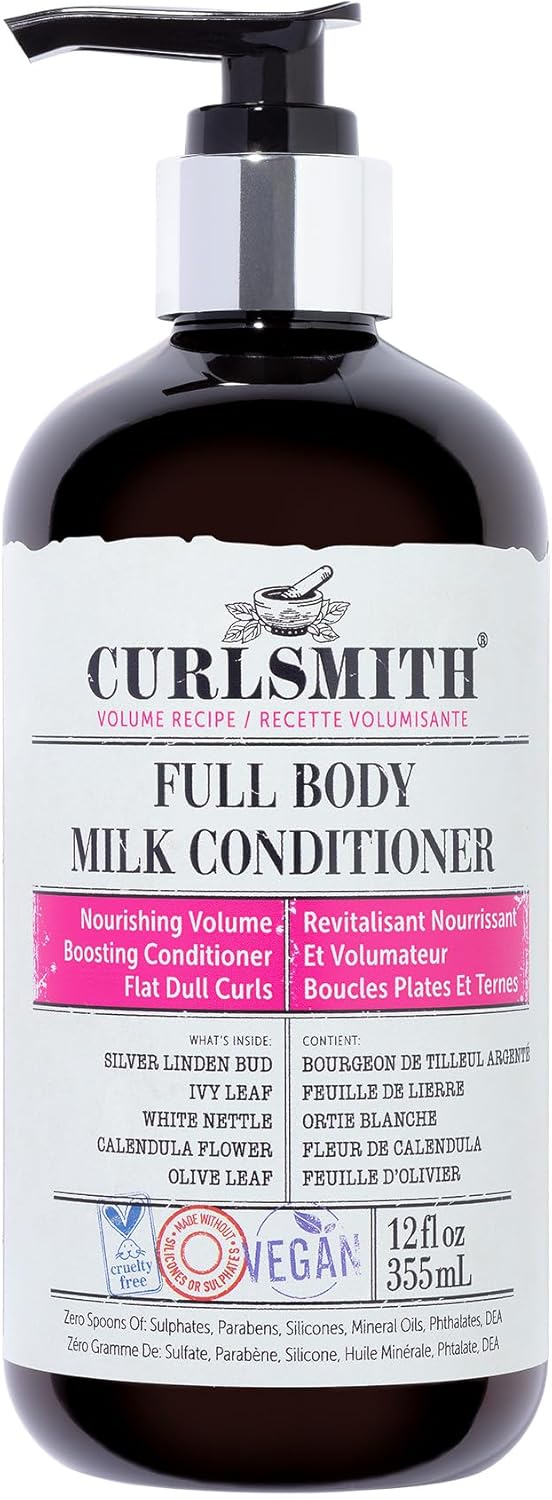 Curlsmith - Full Body Milk Hair Conditioner, Volumizing And Hydrating For Wavy, Curly Or Coily Hair, Vegan (355Ml/12Fl Oz)