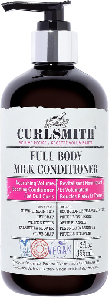 Curlsmith - Full Body Milk Hair Conditioner, Volumizing And Hydrating For Wavy, Curly Or Coily Hair, Vegan (355Ml/12Fl Oz)