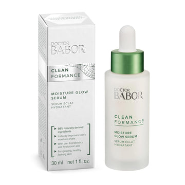 Babor Cleanformance Moisture Glow Serum, Probiotic Face Serum With Light Reflecting Pigments To Give Skin Radiant Glow, Hyaluronic Acid & Aloe Vera For Plump Moisturized Skin, 1 Oz