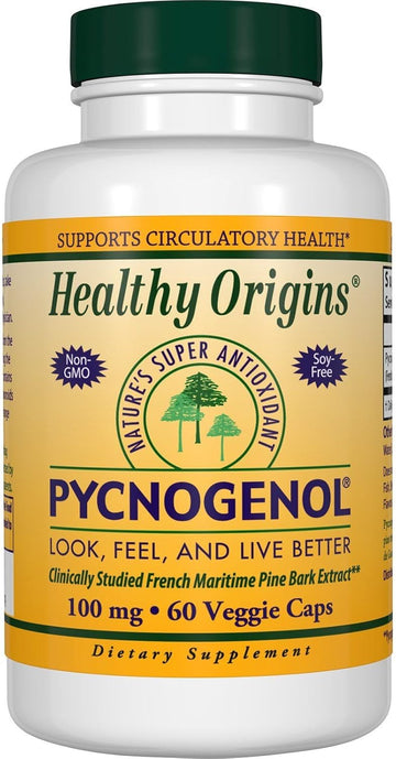 HEALTHY ORIGINS PYCNOGENOL VEG CAPS,100MG, 60 CAP