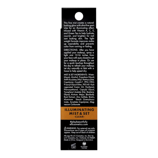 E.L.F. Lumious Mist & Set, Setting Spray To Give Makeup A Lasting, Radiant Finish, Infused With Vitamins A, C & E, Small, 2 Fl Oz