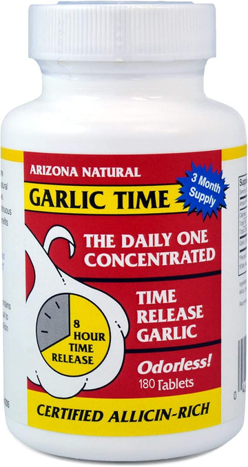 Arizona Natural Resource Garlic Time, 180 Count : Health & Household