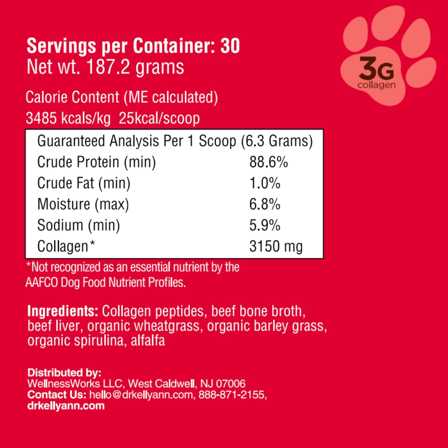 Dr. Kellyann Bone Broth Meal Topper For Dogs | Grass-Fed Beef Recipe | 3G Collagen | Supports Healthy Digestion & Joints | Shiny Coat | Grain Free | 6.60 Oz: Pet Supplies: Amazon.Com