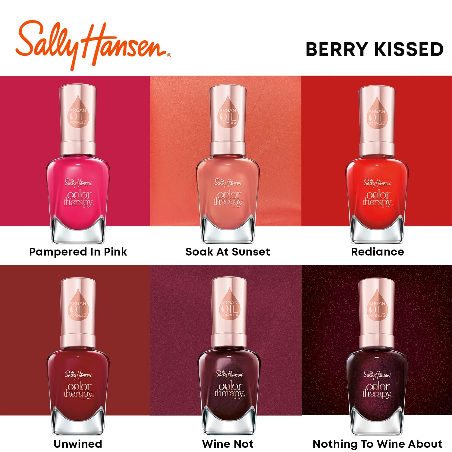 Sally Hansen Color Therapy Nail Polish, Wine Not, Pack of 1 : Beauty & Personal Care