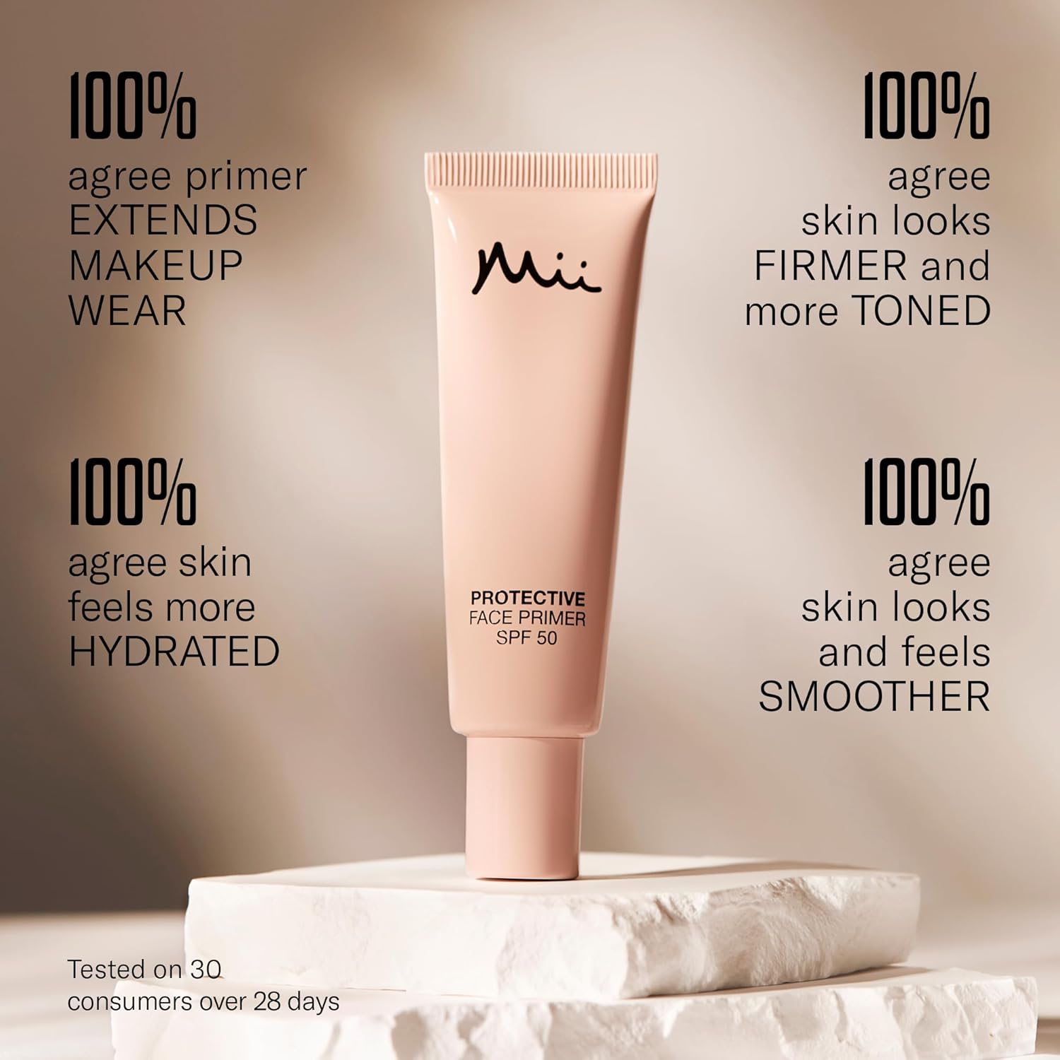 Mii Cosmetics Protective Face Primer SPF 50 | Hydrating Makeup Primer With Hyaluronic Acid and Ceramides | Pore and Coral Reef-Friendly SPF for Radiant Skin | 30ml : Amazon.co.uk: Beauty