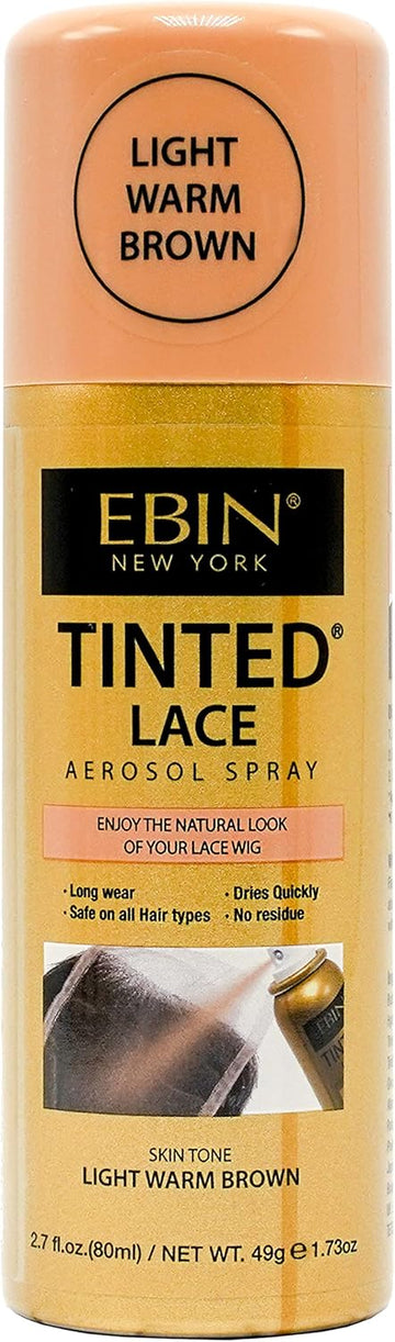 Ebin Tinted Lace Spray (80Ml, Light Warm Brown)
