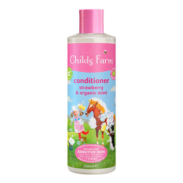 Childs Farm, Kids Shampoo For Dry, Sensitive, Eczema-Prone Skin & Scalp, Strawberry & Organic Mint, Detangles & Nourishes, Vegan, Cruelty-Free, 16.9 Fl Oz