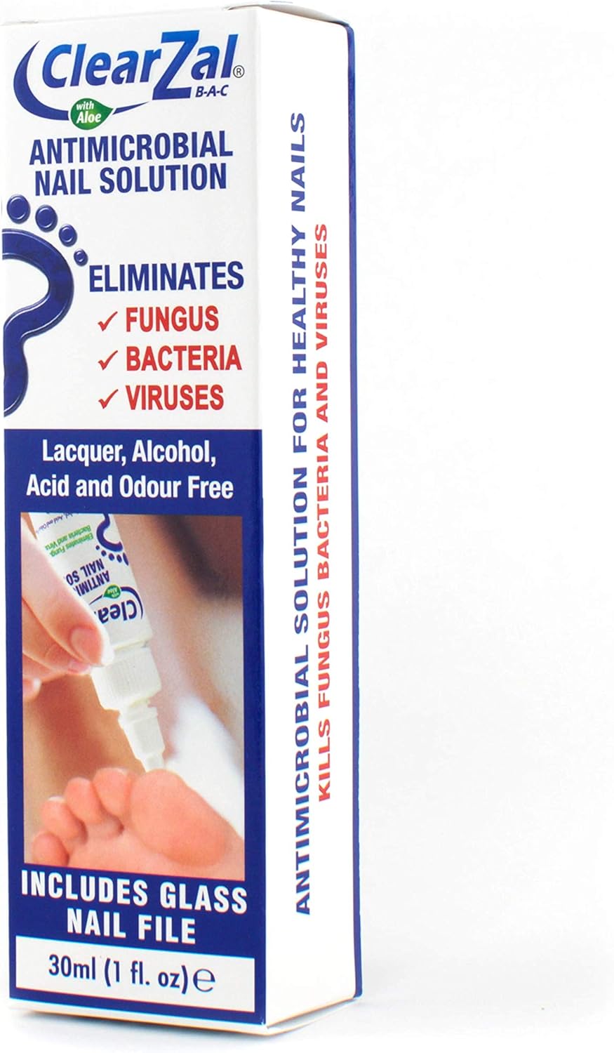 ClearZal BAC Antimicrobial Nail Solution 30ml Kills Fungus, Bacteria & Viruses : Amazon.co.uk: Health & Personal Care