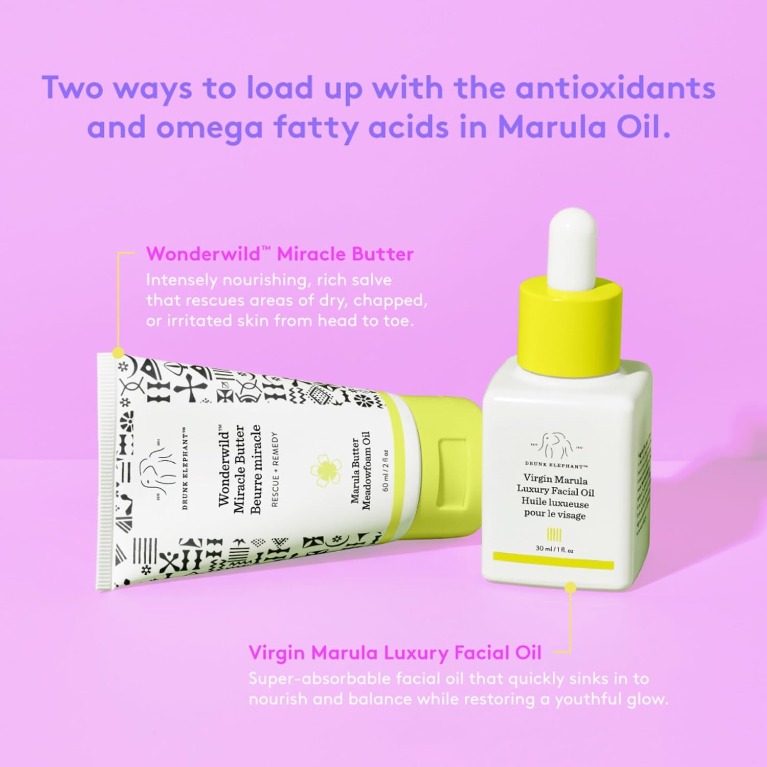 Drunk Elephant Wonderwild Miracle Butter - 60 Ml/2 Fl Oz - Ultra-Luxe Skin Salve - Clean Clinical Skincare - Cruelty-Free - Free Of Essential Oils, Silicones, And Fragrance : Grocery & Gourmet Food