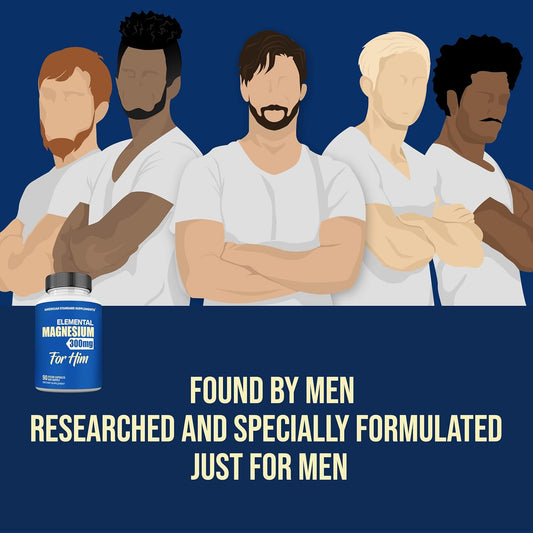 American Standard Supplements Magnesium Glycinate 300Mg Per Serving As Magnesium Glycinate, Magnesium For Him - Vegan, Gluten Free, Non-Gmo, 90 Capsules, 45 Servings