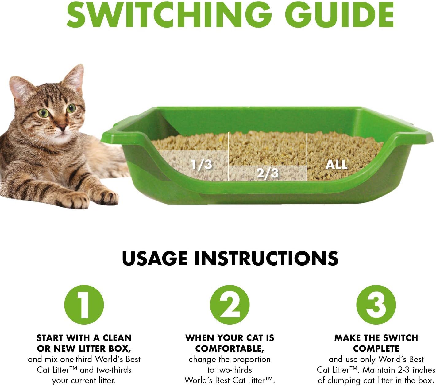 World's Best Cat Litter, Clumping, Biodegradable, Original 3.18kg :Pet Supplies