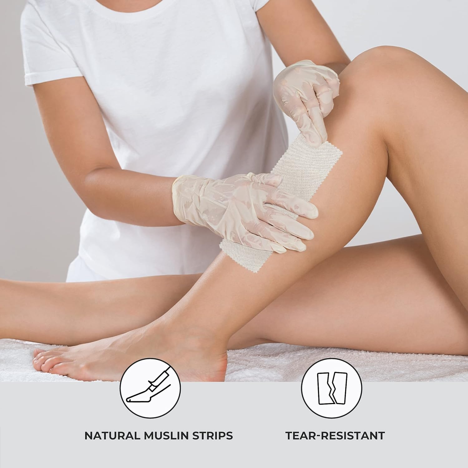 Forpro Natural Muslin Epilating Strips, Tear-Resistant, Pre-Cut Strips For Hair Removal, 3” W X 9” L, 100-Count : Beauty & Personal Care