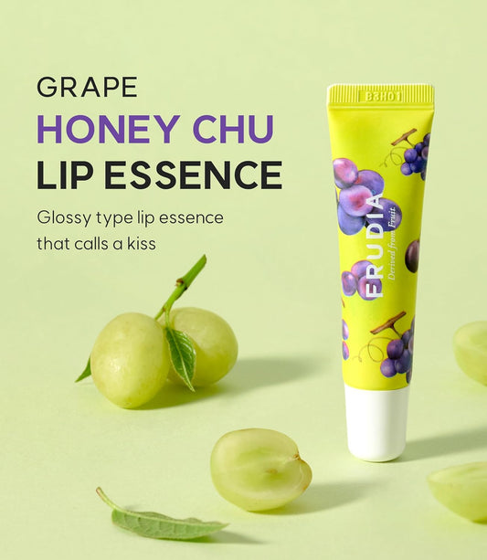 Welcos Frudia Grape Honey Chu Lip Essence - Korean Lip Balm For Men & Women | Lip Plumper Gloss Organic Lip Balm Tubes For Lip Care | Essence Lip Oil Lip Moisturizer For Very Dry Lips (0.33 Fl Oz)