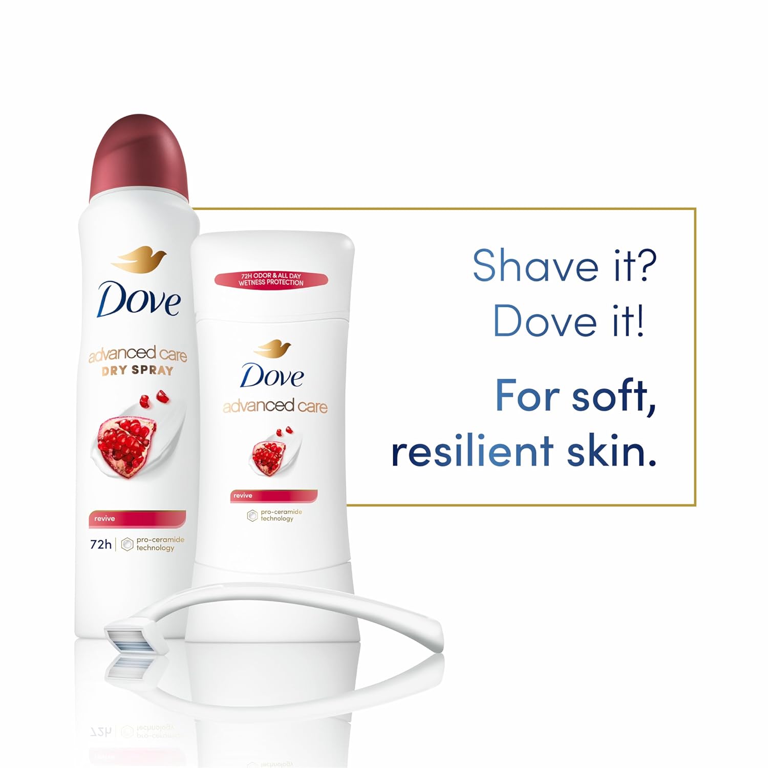 Dove Advanced Care Dry Spray Antiperspirant Deodorant For Women, Revive For 48 Hour Protection And Soft And Comfortable Underarms, 3.8 Oz : Beauty & Personal Care