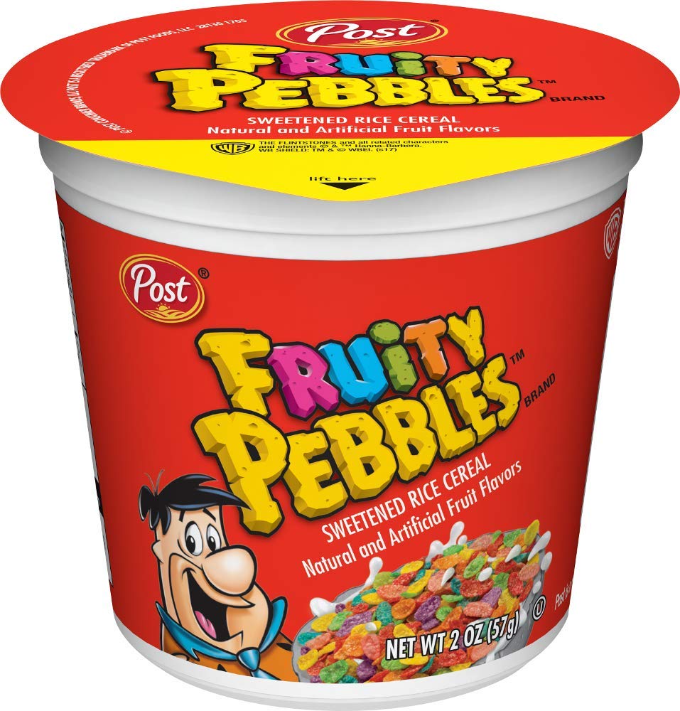 Post Fruity Pebbles Gluten Free Cereal Cups, 2.0-Ounce (12 - Count)