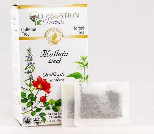 Celebration Herbals Organic Mullein Leaf Tea Bags 24 Count