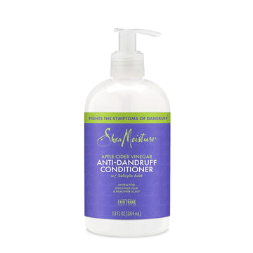 SheaMoisture Hair Care System Anti-Dandruff For Stronger Hair & Healthier Scalp Conditioner Formulated With Apple Cider Vinegar And Fair Trade Shea Butter 13oz