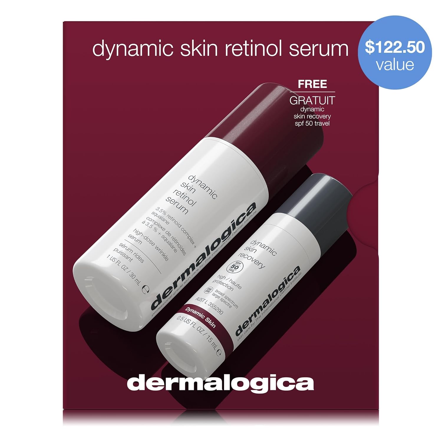 Dermalogica Dynamic Defense Duo, Retinol Face Serum And Spf Moisturizer Skin Care Set - Reduce The Signs Of Skin Aging : Beauty & Personal Care