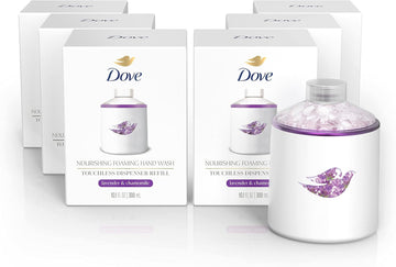 Dove Nourishing Foaming Hand Wash Touchless Dispenser Refill Lavender And Chamomile Moisturizing Hand Wash For Lasting Nourishment 10.1 Oz 6-Pack