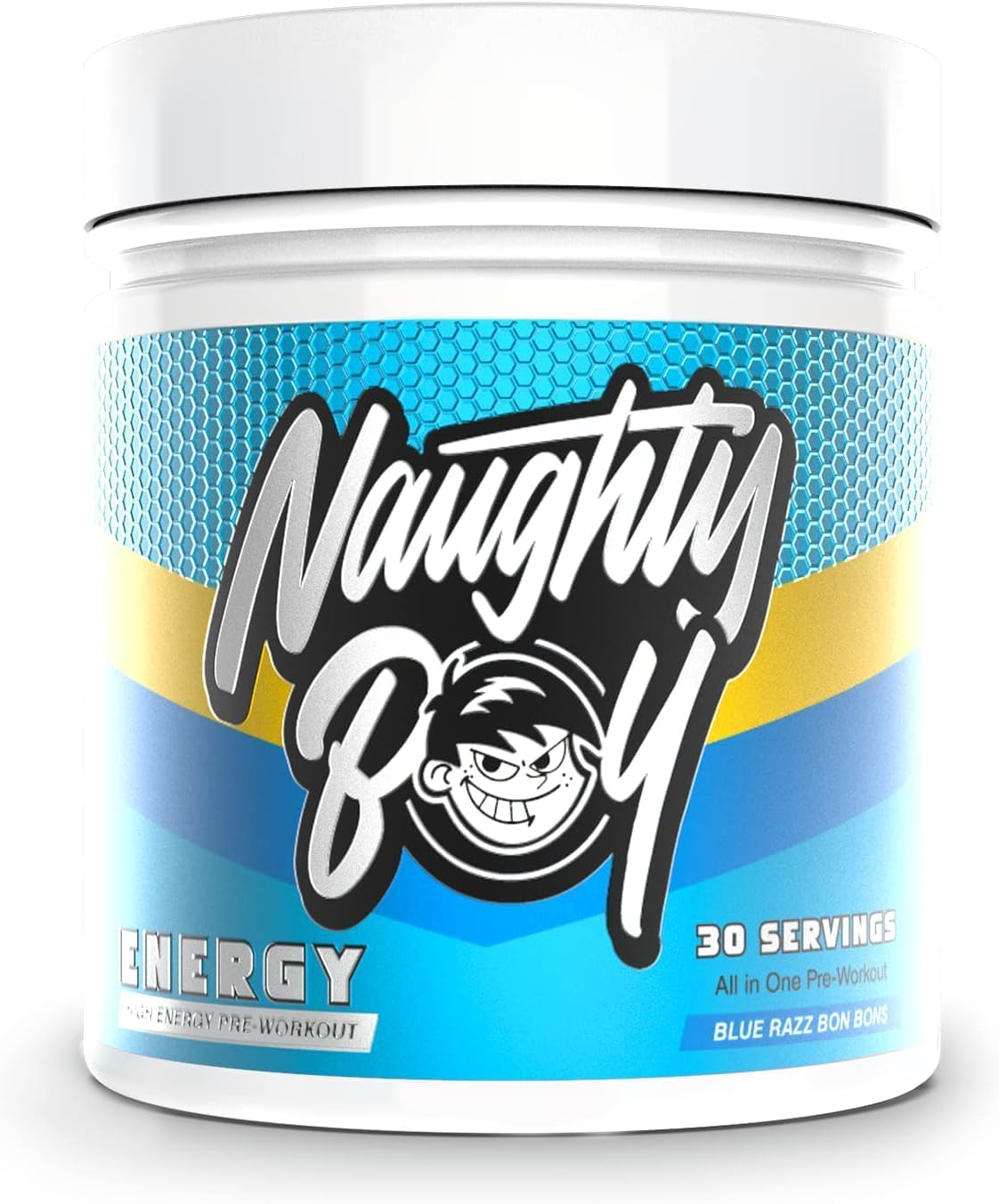 Naughty Boy High Energy Pre Workout Powder With Beta Alanine, Citrulline & Caffeine Supplements For Men & Women Clinically Dosed Energy Drink- 390G/30 Servings (Pineapple Crush)