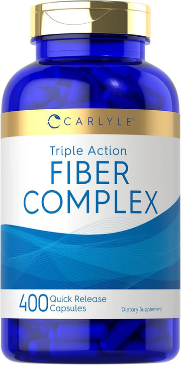 Carlyle Fiber Complex | 400 Capsules | Non-Gmo Supplement | Triple Action Fiber