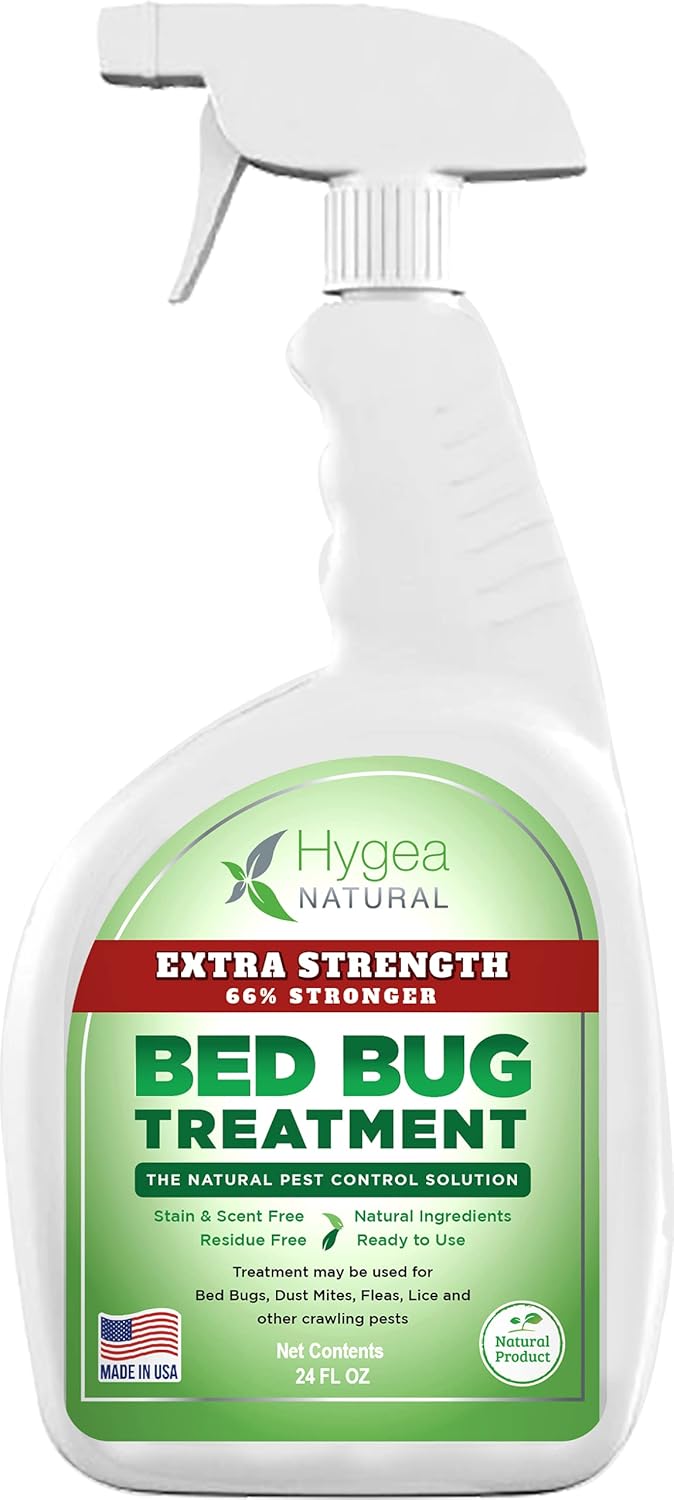 Extra Strength Bed Bug & Mite Spray - Child & Pet Friendly - Stain & Odor Free - 66% Stronger Formula (24 Oz)