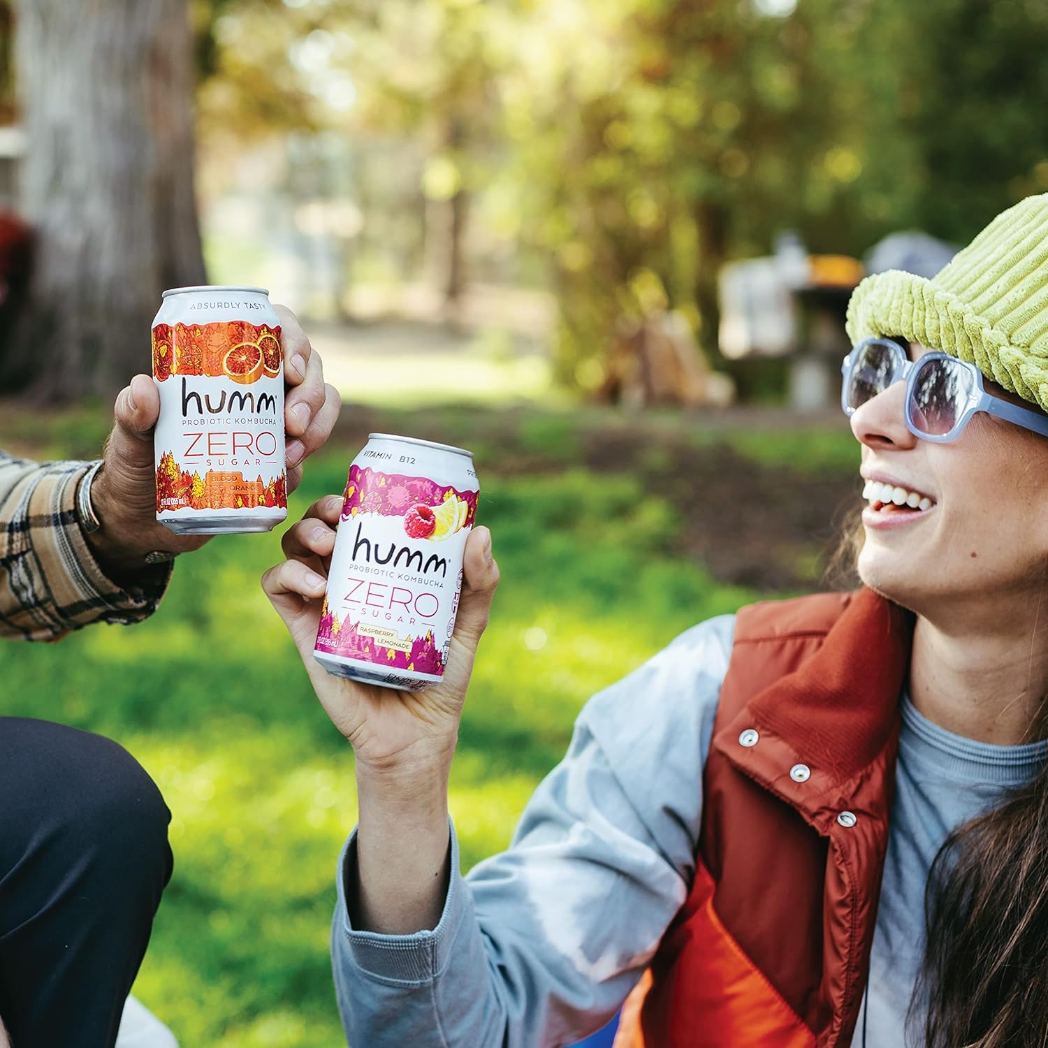 Humm Probiotic Kombucha Zero Sugar Variety Pack, No Refrigeration Needed, Keto Friendly, Organic, Vegan, Gluten Free, 12Oz Cans (16 Pack)