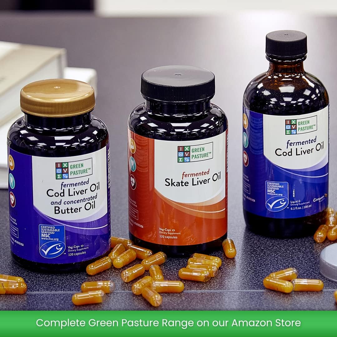 Green Pasture Fermented Cod Liver Oil | 180ml (Unflavoured) : Amazon.co.uk: Health & Personal Care