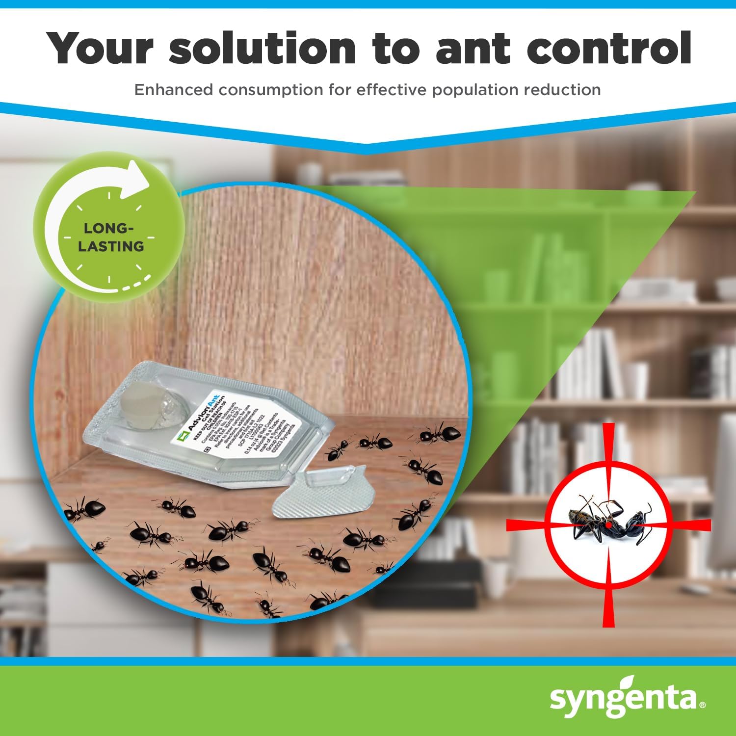 Syngenta Advion Ant Gel Station Insecticide, Ready-To-Use Ant Gel Bait With The Active Ingredient Indoxacarb, Ant Bait For Use Indoor And Outdoor, 1 Box (3 Total Stations)