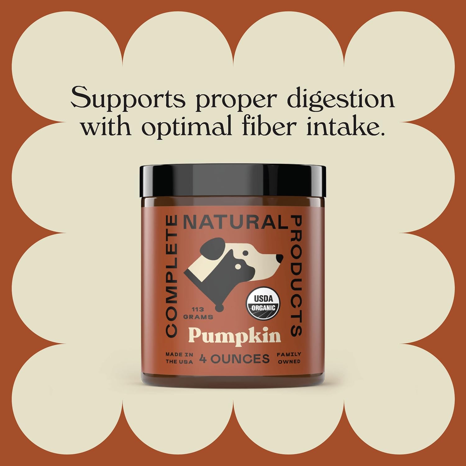 Complete Natural Products Organic Pumpkin Powder For Pets - 4Oz - Pure Organic Pumpkin Powder : Pet Supplies
