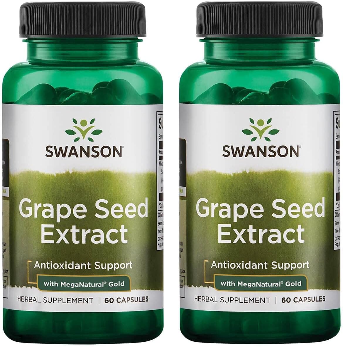 Swanson Grape Seed Extract With Meganatural Gold 60 Caps 2 Pack