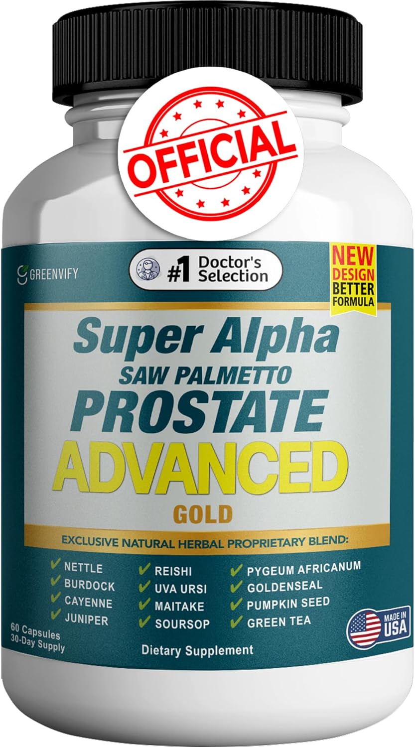 Super Alpha Saw Palmetto Prostate Advanced - Prostate Health Supplement For Men - Supports Urinary Tract Health, Reduces Urgency, And Improves Bladder Emptying (300)