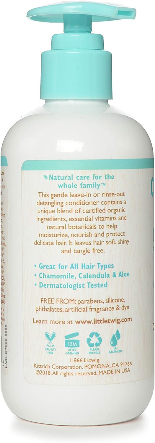 Little Twig Detangling Conditioner, Natural Conditioner with Plant Derived Formula, Hair Conditioner with Essential Oils and Extracts, Suitable for Whole Family, Fragrance-Free, 8.5 fl oz