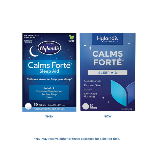 Hyland'S Calms Forte' Sleep Aid Tablets, Natural Relief Of Nervous Tension And Occasional Sleeplessness, 50 Count