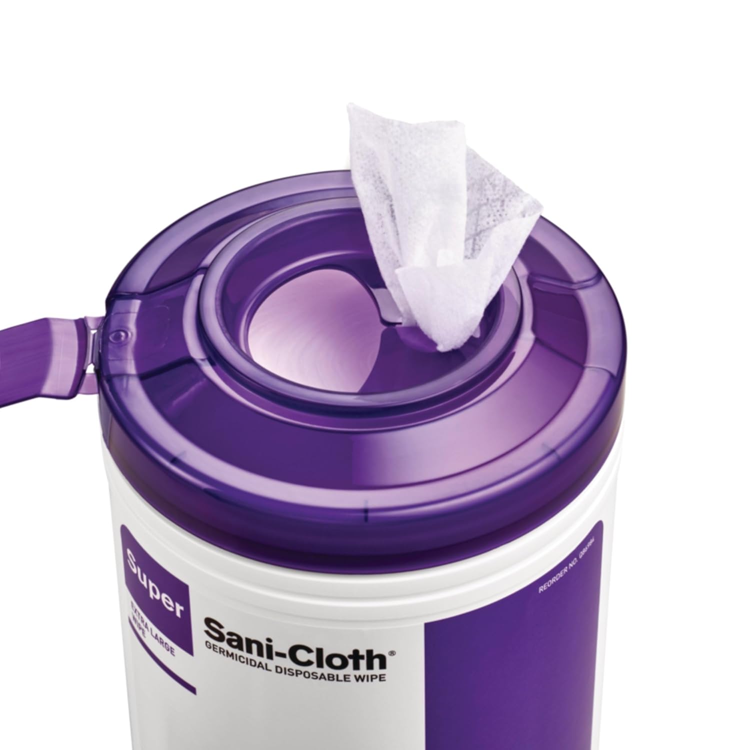 Super Sani-Cloth Germicidal Disposable Wipe - Fast 2-Minute Contact Time, Great For High-Touch Surfaces And Devices - Large Canister, 6 In. X 6.75 In., 160 Wipes, 3 Packs, 480 Total : Health & Household