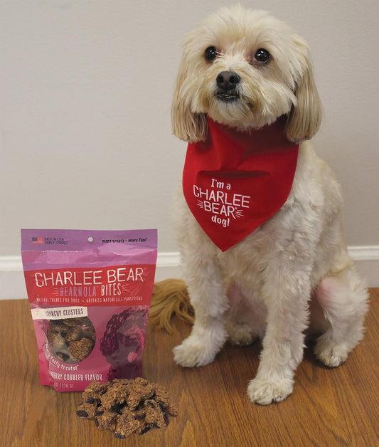 Charlee Bear Bearnola Bites Dog Treats, Cranberry Cobbler Flavor, 8Oz