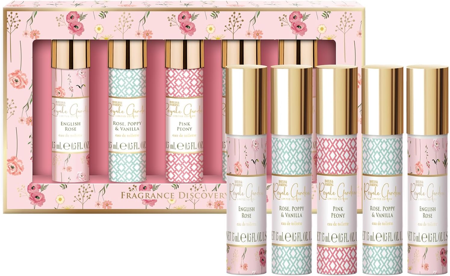 Baylis & Harding Royale Garden Rose, Poppy & Vanilla Fragrance Discovery Gift Set - Vegan Friendly (Pack Of 1)